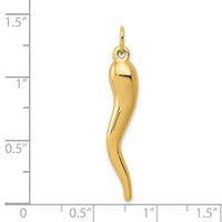 14k 3D Italian Horn Charm