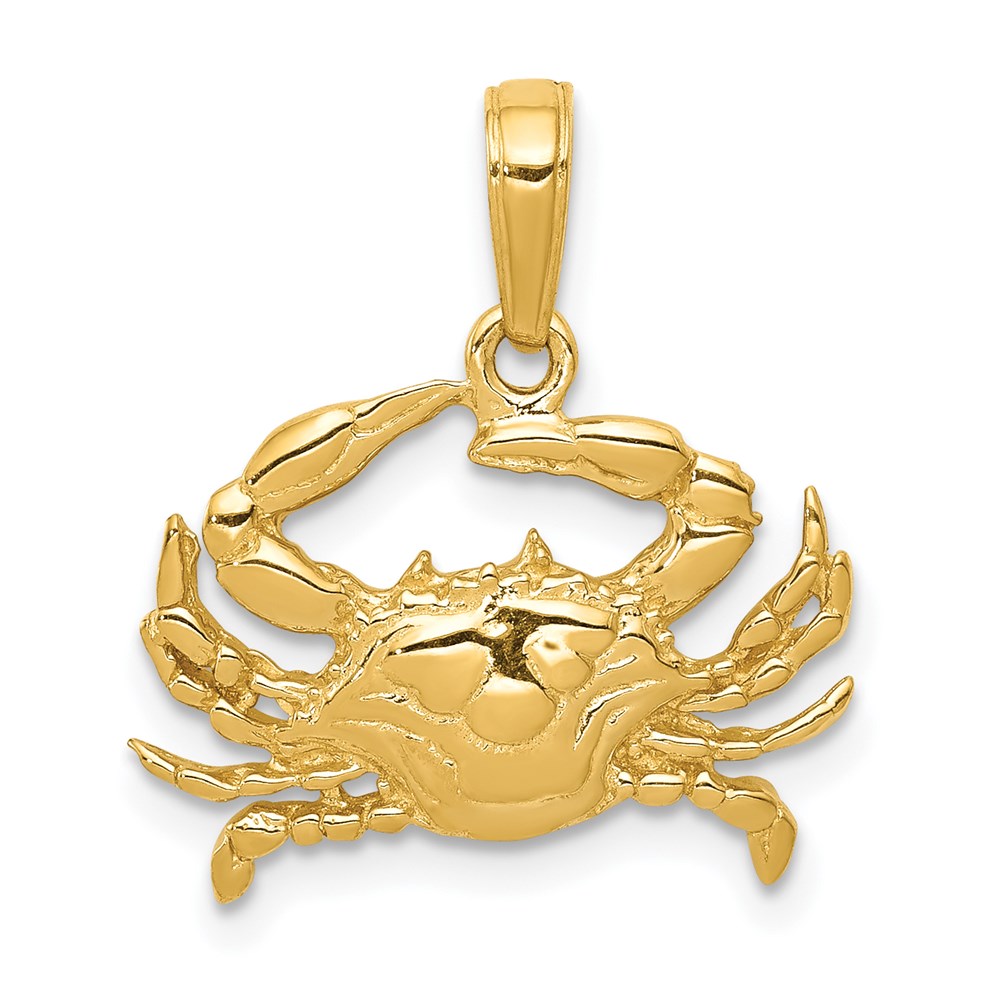 10k Blue Crab Pendant 1