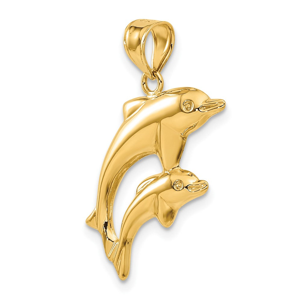 14k Dolphin Pair Pendant 5