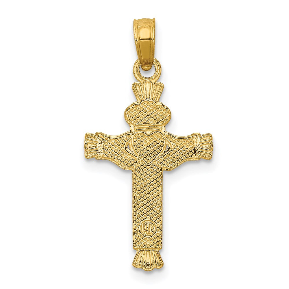 14k Claddagh Cross Charm