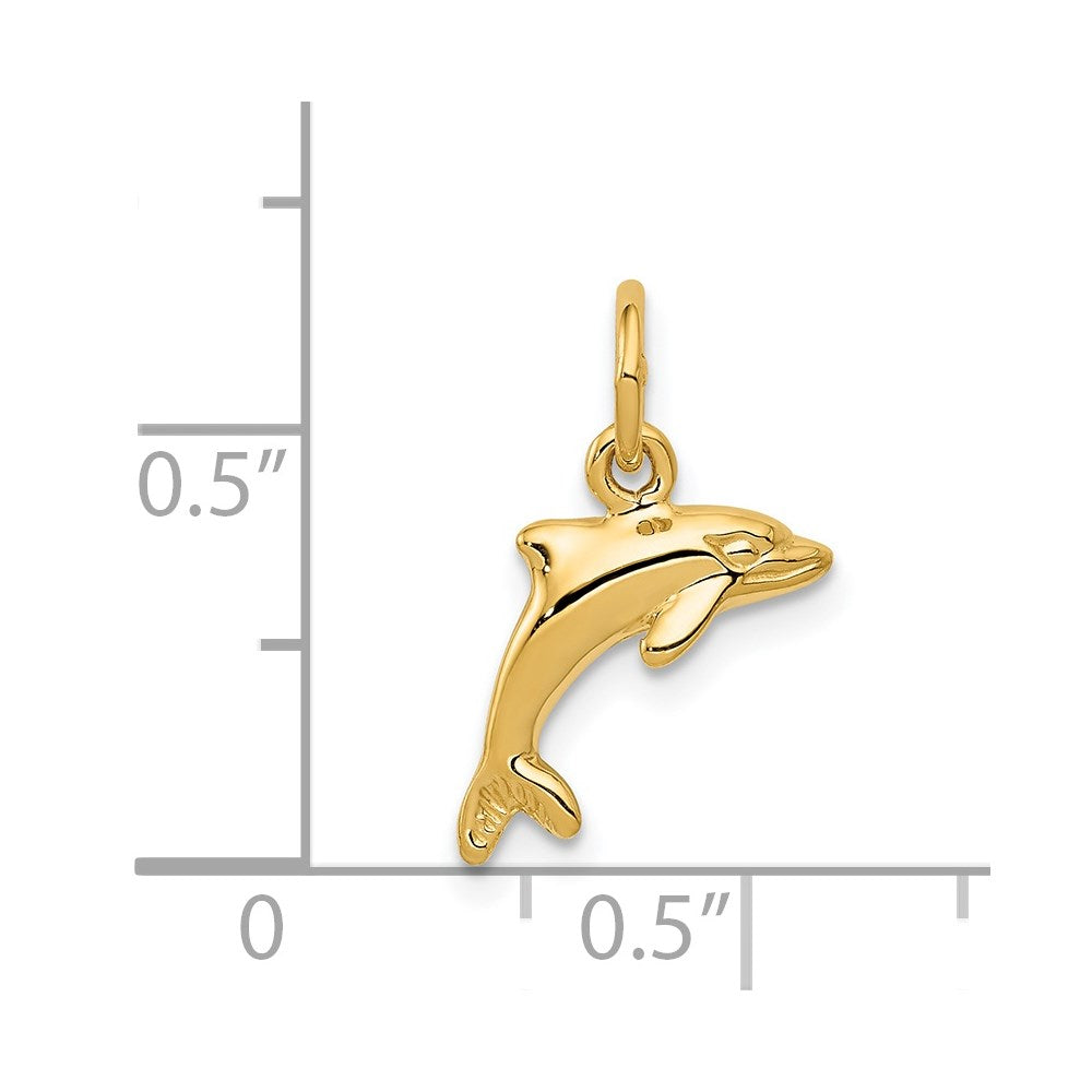 14k Dolphin Pendant 4