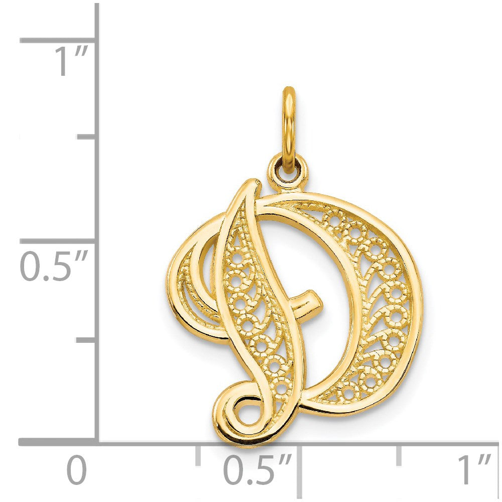 Letter d gold on sale pendant