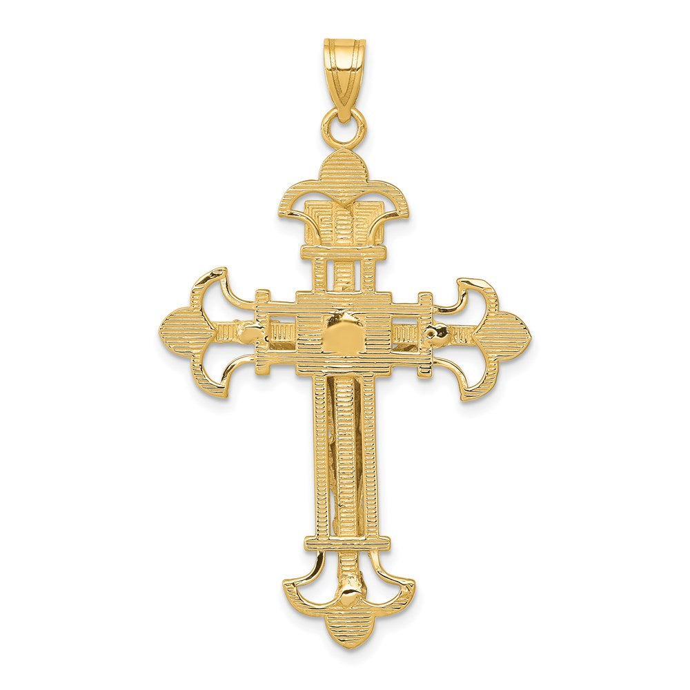 14K Two-tone INRI Crucifix Pendant – TreasureFineJeweler