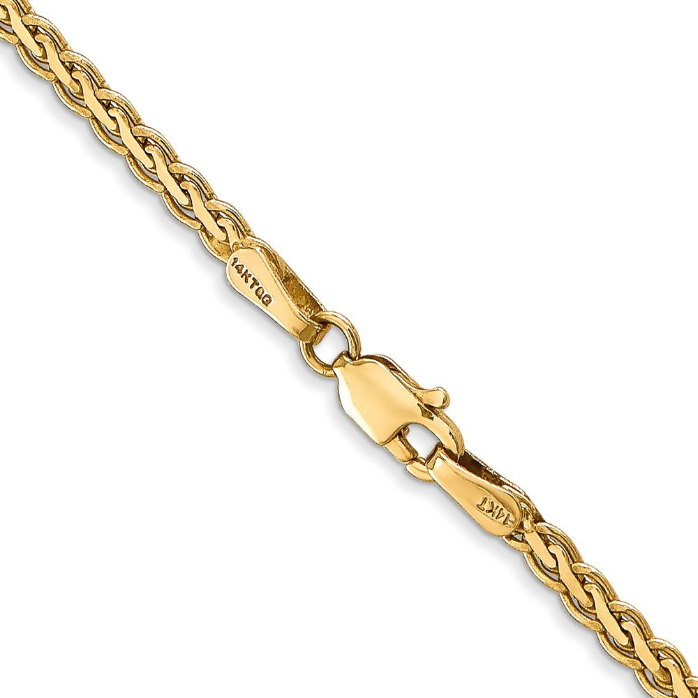 Solid Gold Thin Chain, 14K Gold Chain Necklace, Wheat Chain