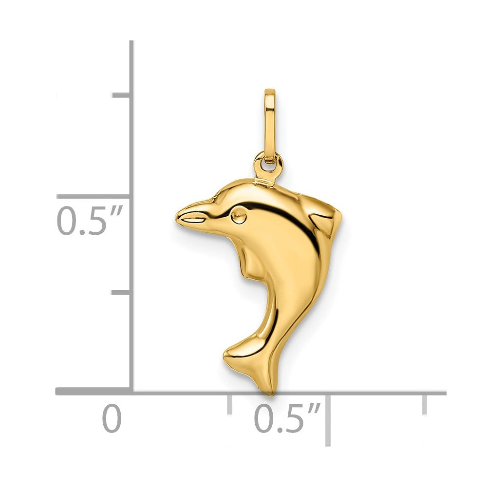 14k Madi K Polished 3-D Dolphin Pendant 5