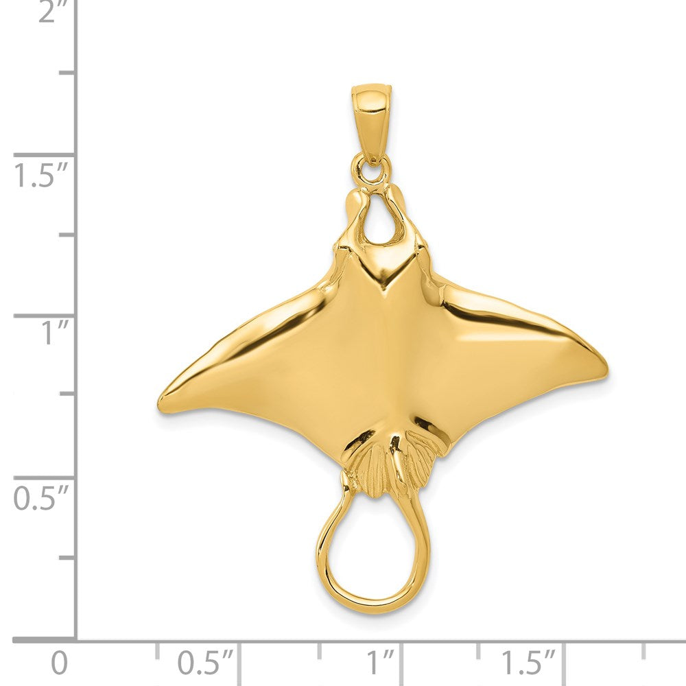 14k Manta Ray Pendant 4