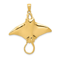 14k Manta Ray Pendant 1