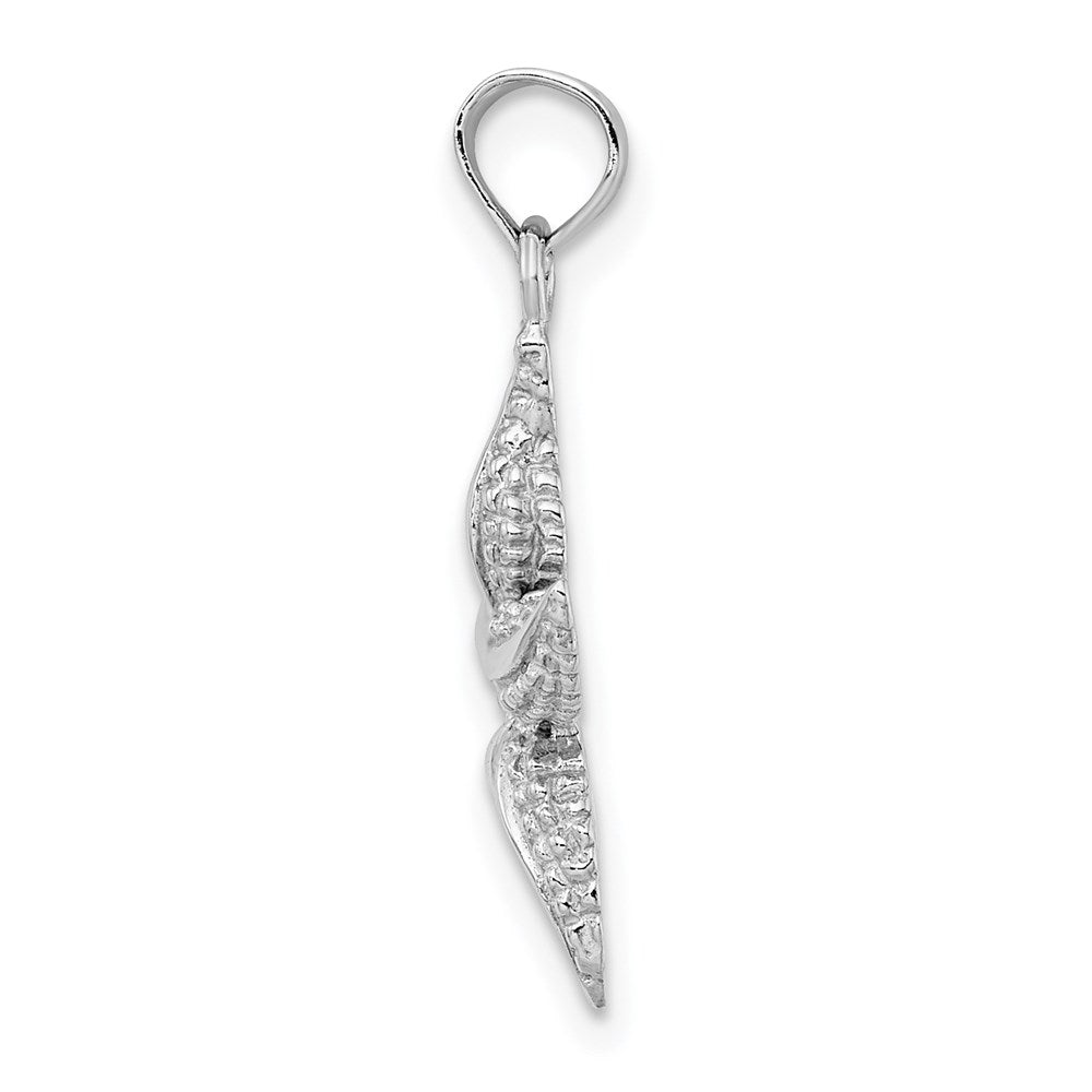 14k White Gold Starfish Pendant 2