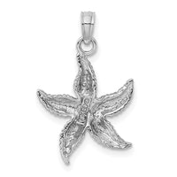 14k White Gold Starfish Pendant 4