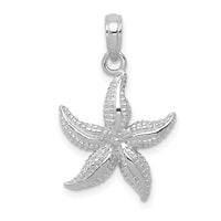 14k White Gold Starfish Pendant 1