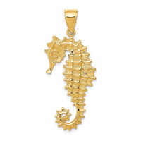 14k 3D Seahorse Pendant 1