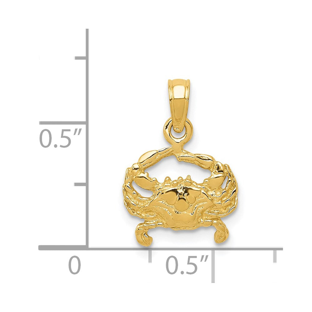 14k Crab Pendant 4