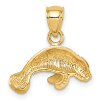 14K Manatee Pendant 4