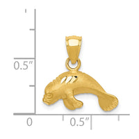 14K Manatee Pendant 3