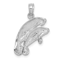 14K White Gold Double Manatee Pendant 4