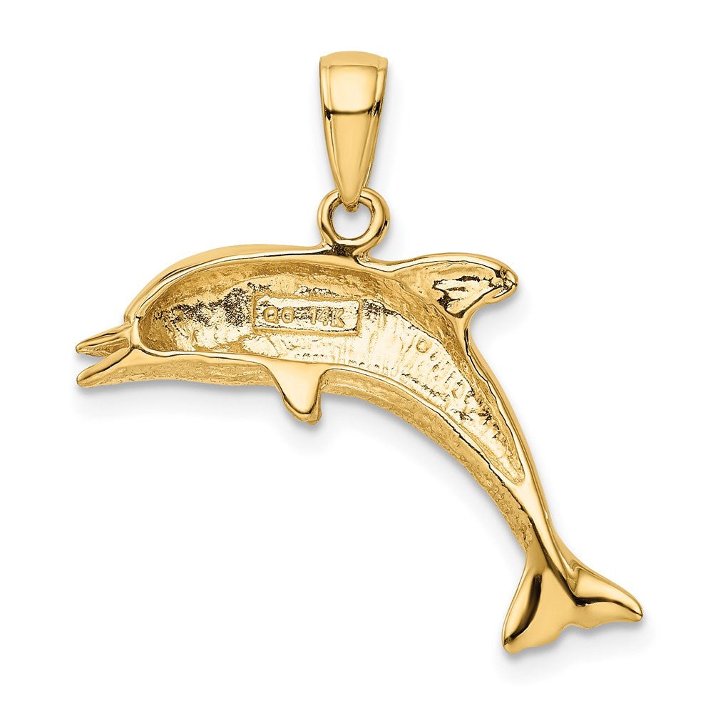 14k Jumping Dolphin Pendant 3