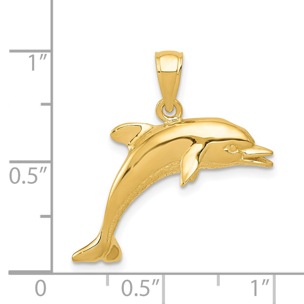 14k Jumping Dolphin Pendant 4