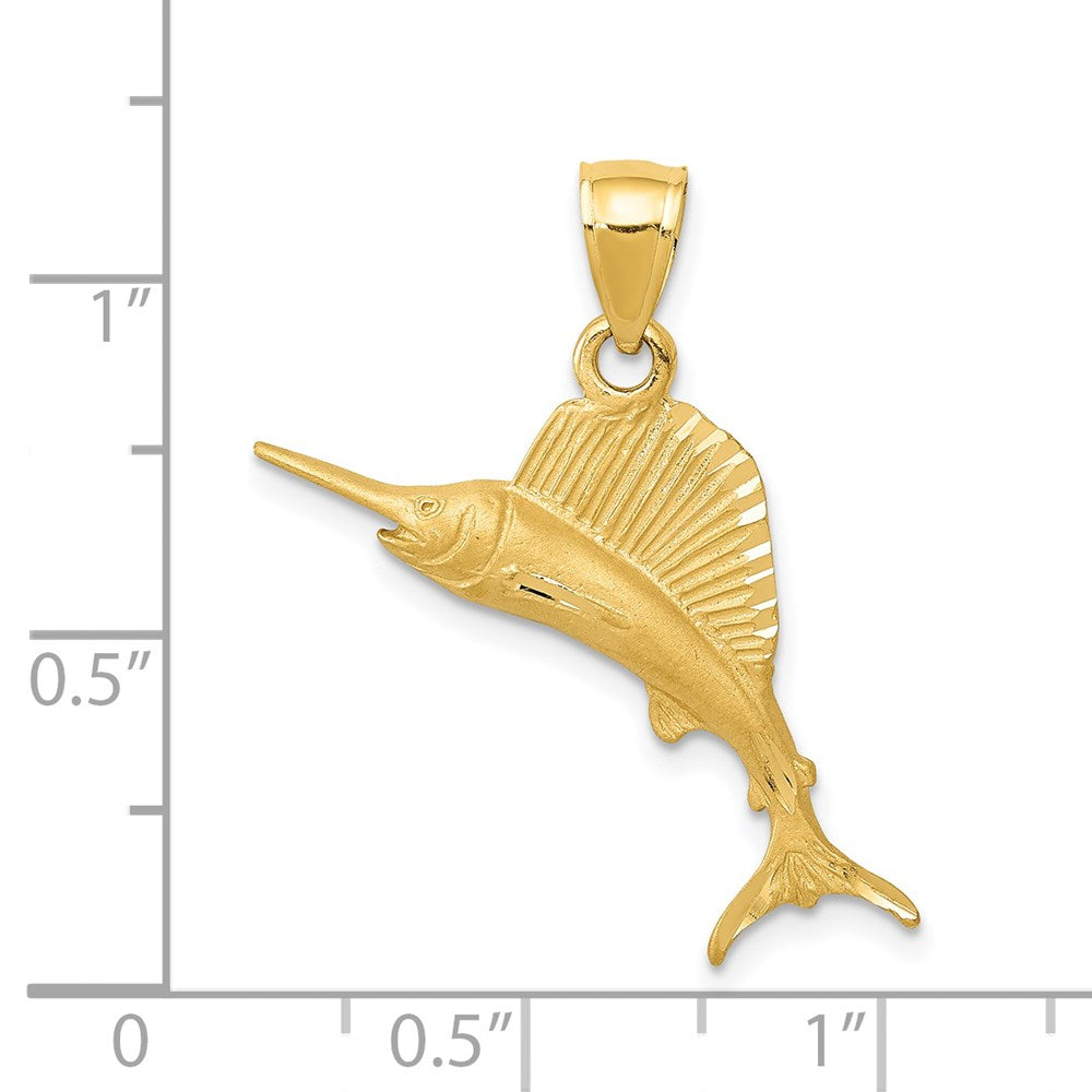 14K Sailfish Pendant 4