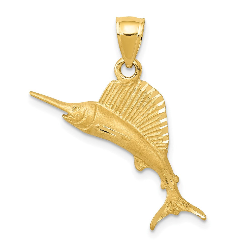 14K Sailfish Pendant 1