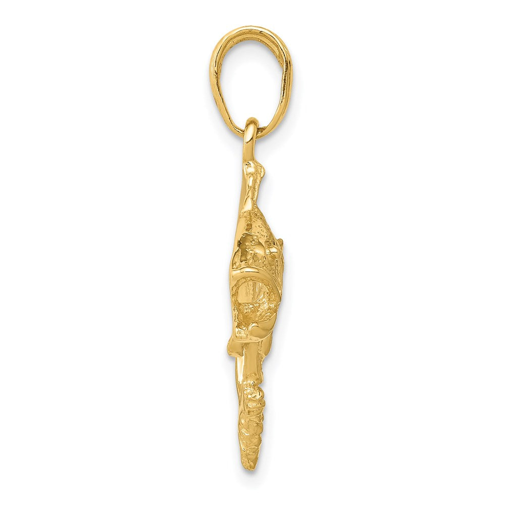 14k Jumping Bass Fish Pendant 2