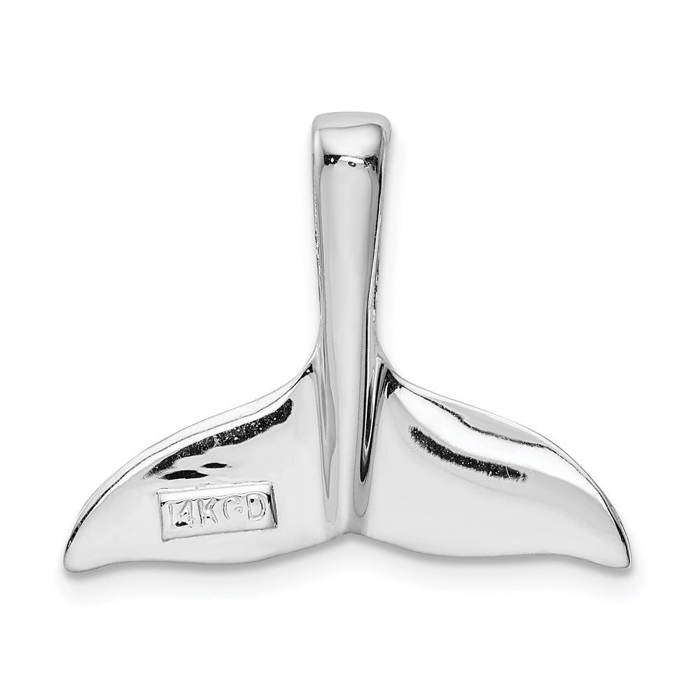 14k White Gold Whale Tail Slide 3