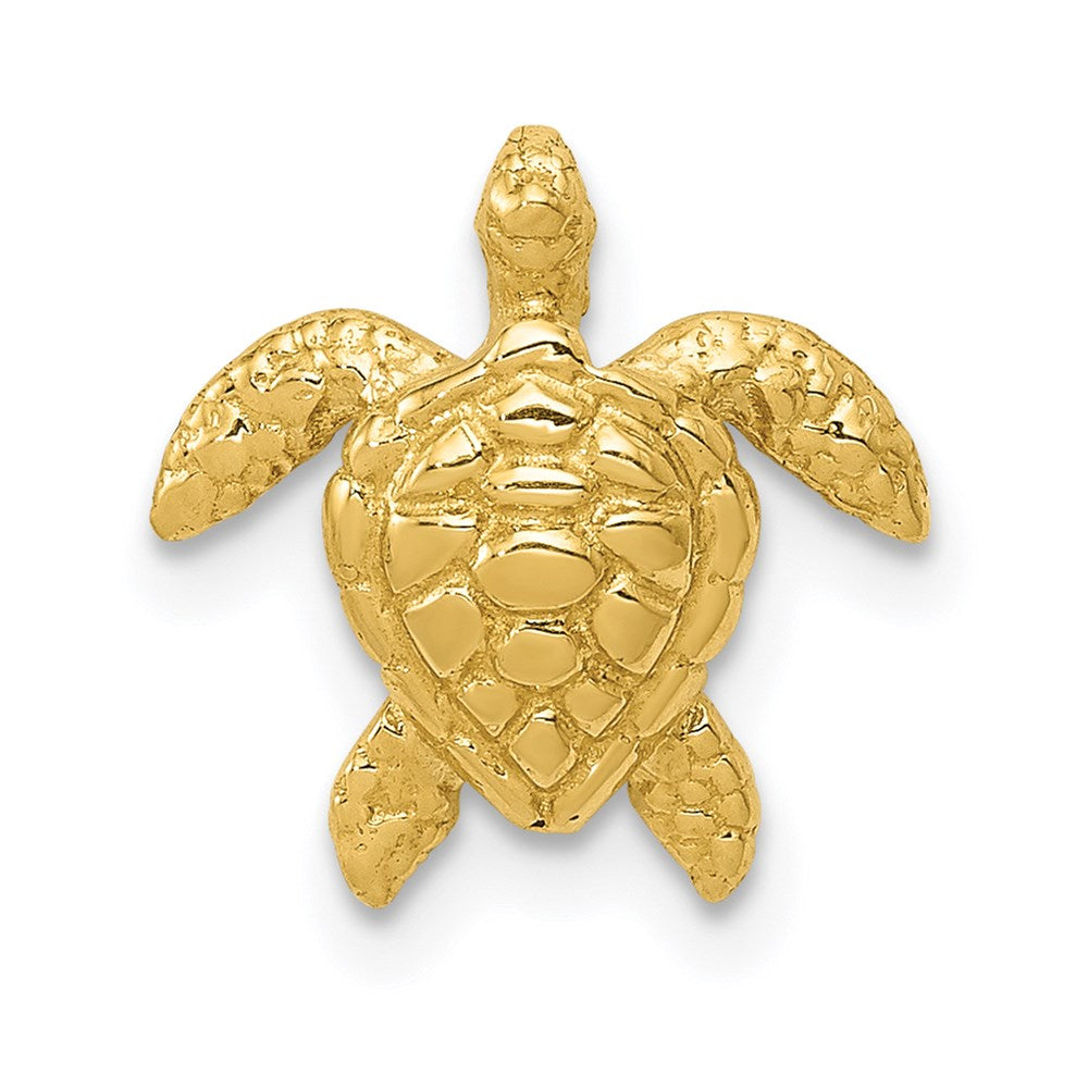 14k Polished Small Sea Turtle Chain Slide 1