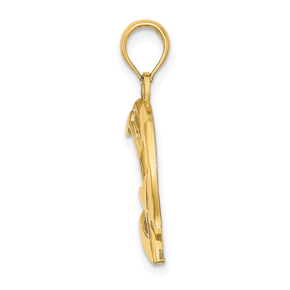 14K Cut-Out Duck Head Charm