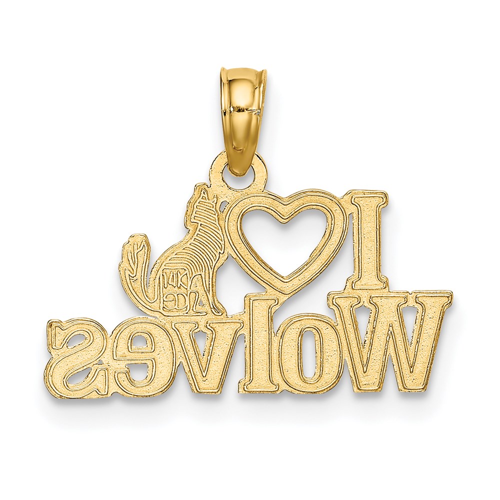 14K I HEART WOLVES Charm