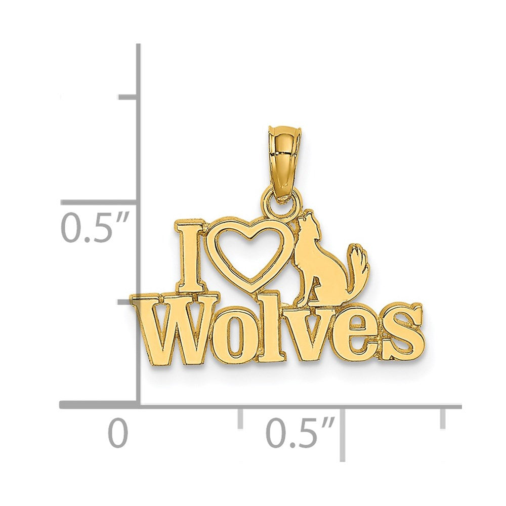 14K I HEART WOLVES Charm