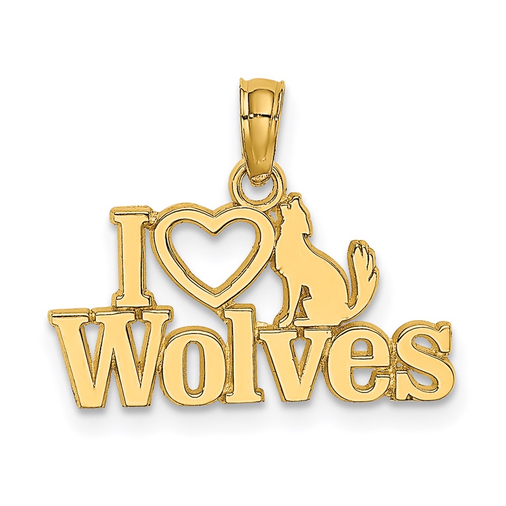 14K I HEART WOLVES Charm