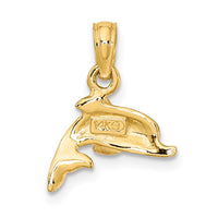 14K Blue Enamel Dolphin Charm 4