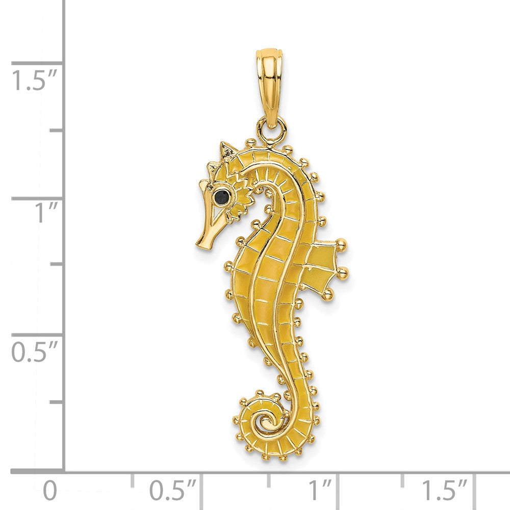 14K 3-D Enamel Seahorse Charm 3