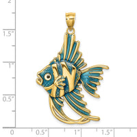 14K w/ Blue Enamel ANGELFISH Charm 3