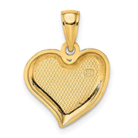 14K Polished Teardrop Heart Charm