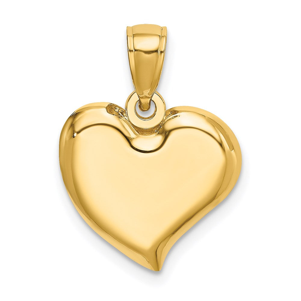 14K Polished Teardrop Heart Charm