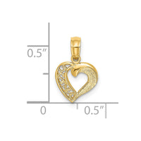 14K Open Mini Heart Charm