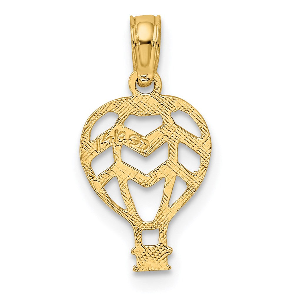 14K Cut-Out Flat Hot Air Balloon Charm