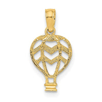 14K Cut-Out Flat Hot Air Balloon Charm