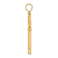 14K 3D Key To My Heart Key Charm