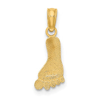 14K Polished Foot Charm