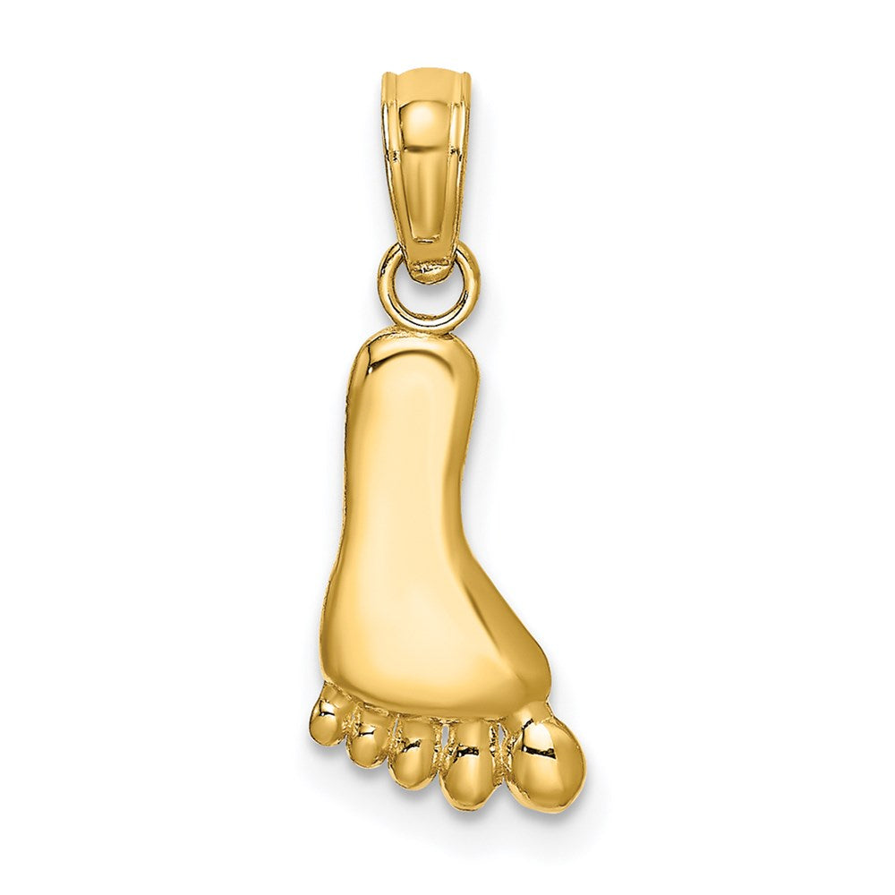 14K Polished Foot Charm