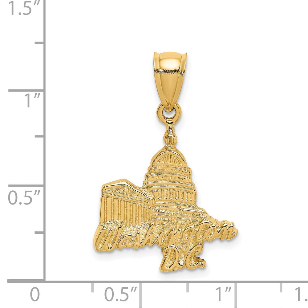 14K WASHINGTON D.C. Capital Building Profile Charm