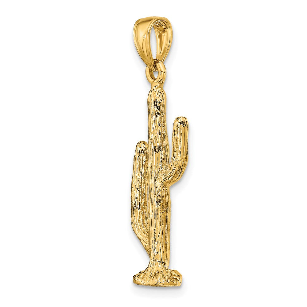 14K 3-D Saguaro Cactus Charm