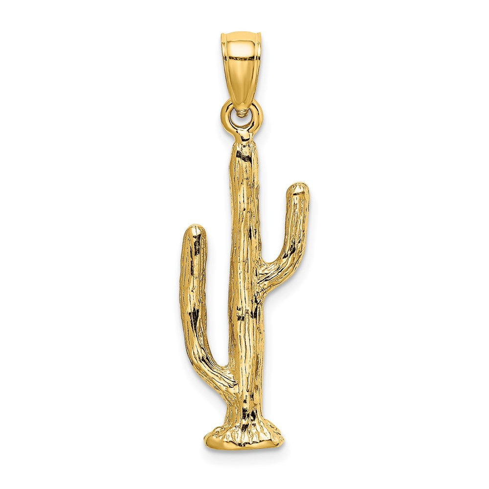 14K 3-D Saguaro Cactus Charm