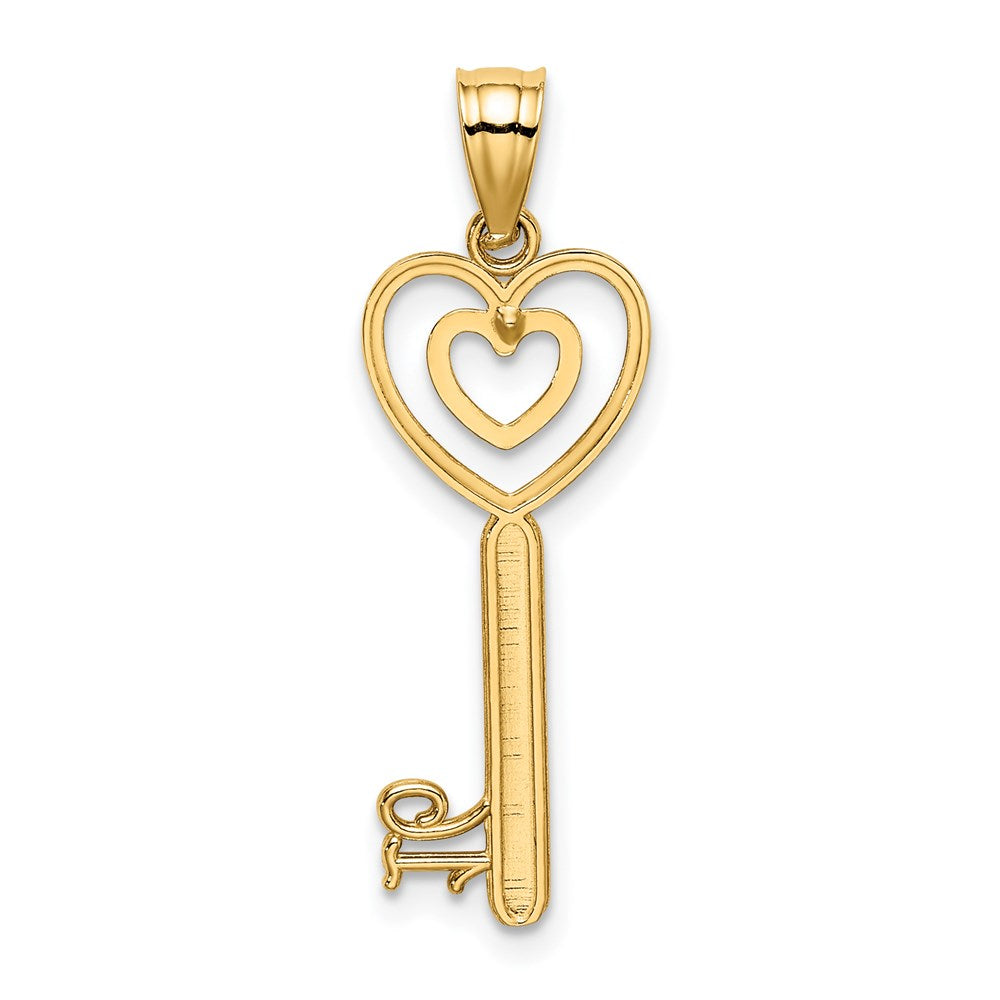 14K Key w/Heart Sweet 16 Pendant