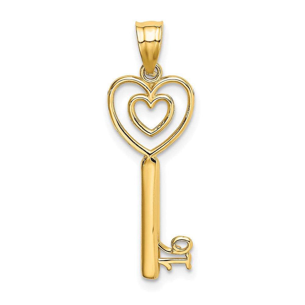 14K Key w/Heart Sweet 16 Pendant