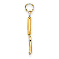 14K 3-D  Fork Garden Tool Charm