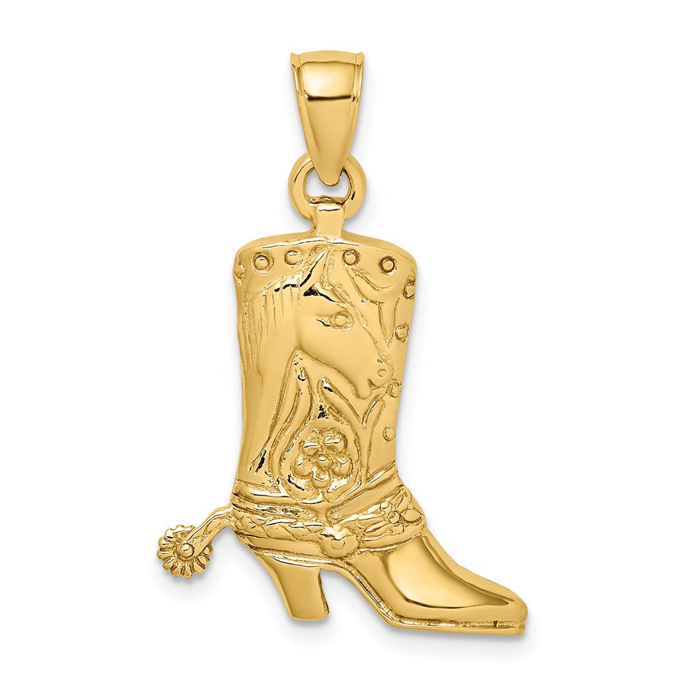14K Cowboy Boot with Spur Charm