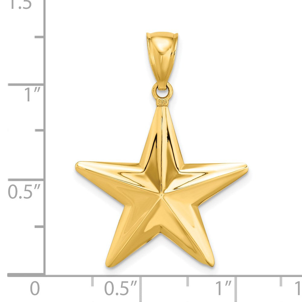 14K 3-D Nautical Star Charm