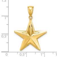 14K 3-D Nautical Star Charm